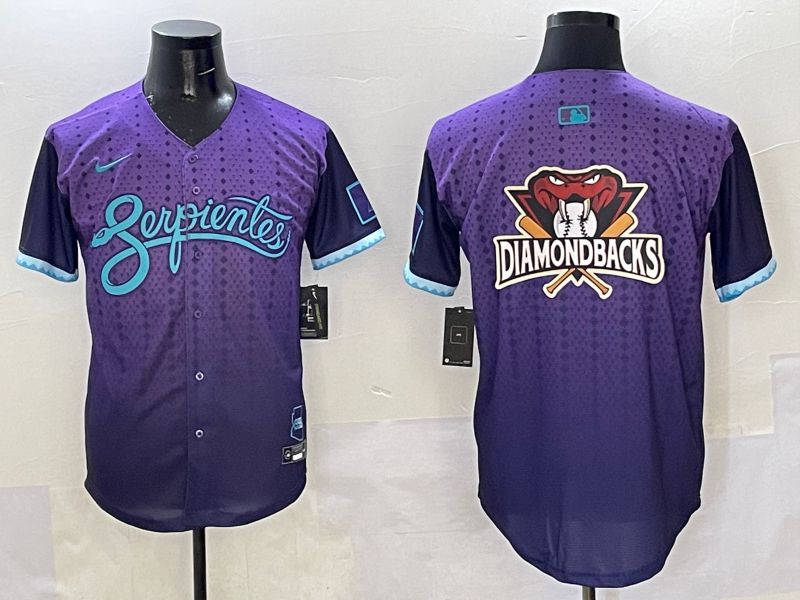 Men Arizona Diamondback Blank Purple Joint Name 2025 Nike MLB Jersey style 2->arizona diamondback->MLB Jersey